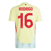 RODRIGO #16 Spain Away Jersey Euro 2024