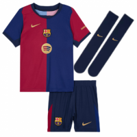 Kids Barcelona Home Full Kit(Jersey+Shorts+Socks) 2024/25 - Spotify Logo Without Text