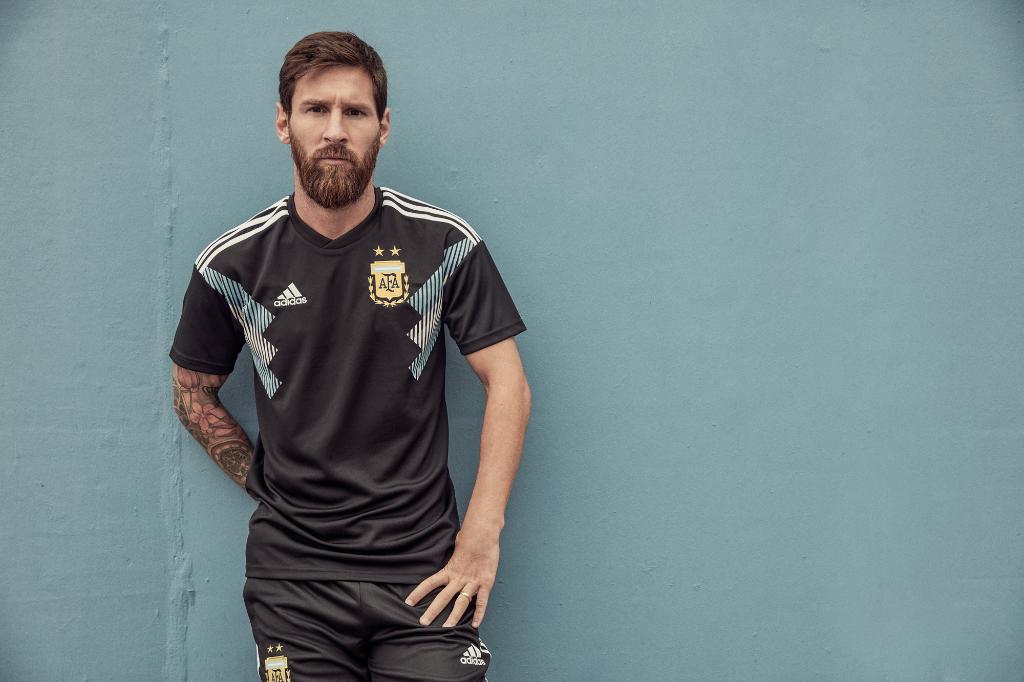 2018 Argentina Away Black Soccer Jersey Shirt(Player Version