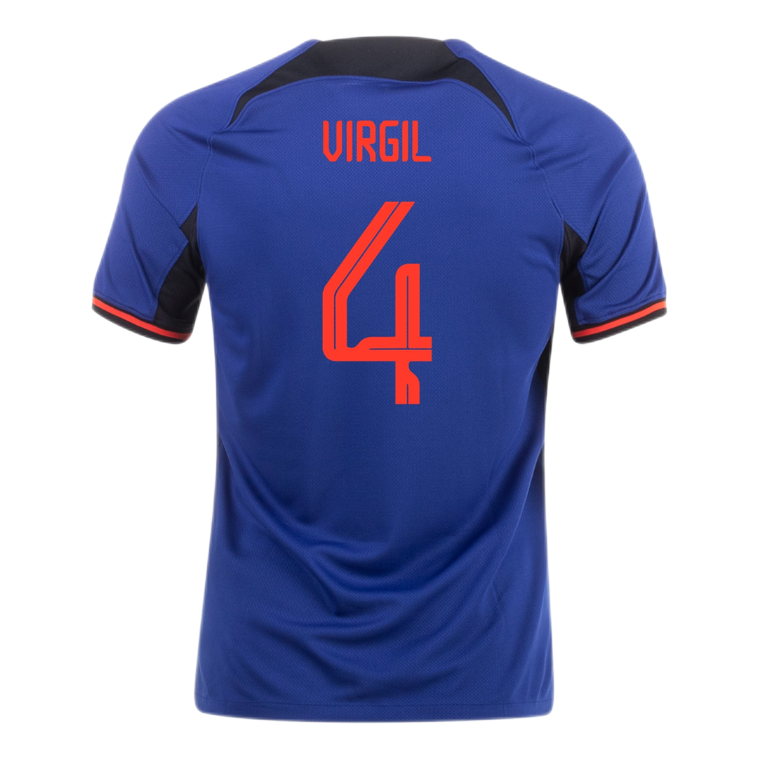 Netherlands VIRGIL #4 Jersey Away Replica World Cup 2022