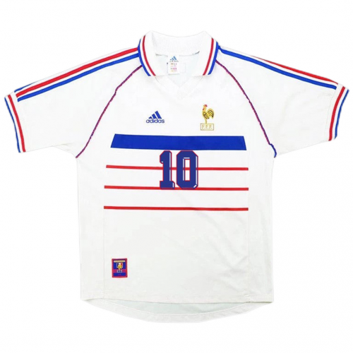 Zidane #10 France Retro Jersey Away World Cup 1998