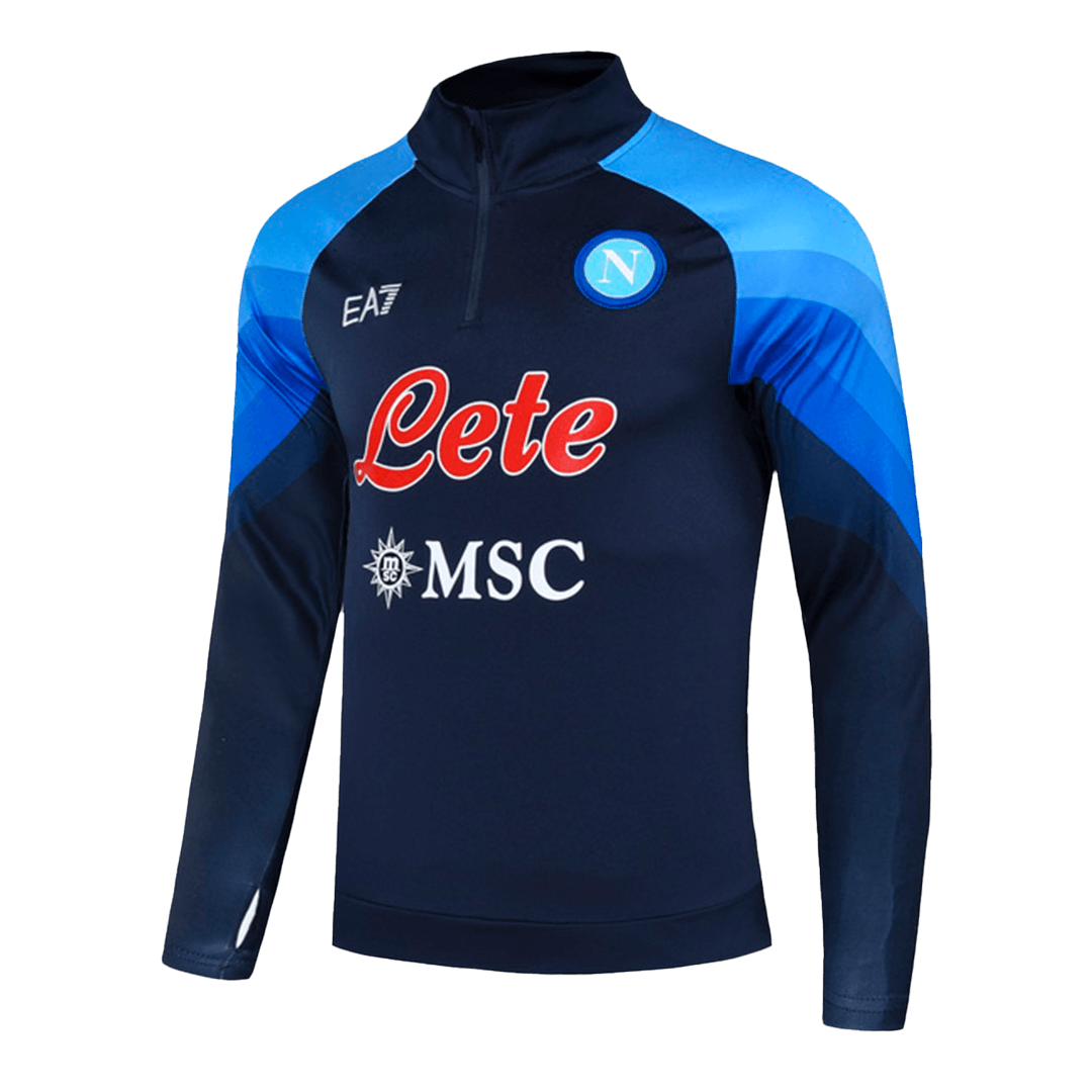 Napoli Zipper Sweatshirt Kit(Top+Pants) Navy Replica 2022/23