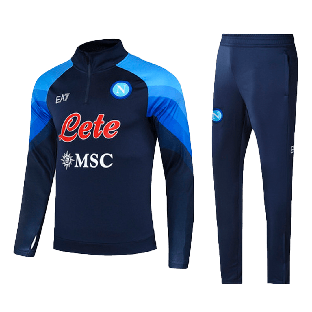 Napoli Zipper Sweatshirt Kit(Top+Pants) Navy Replica 2022/23