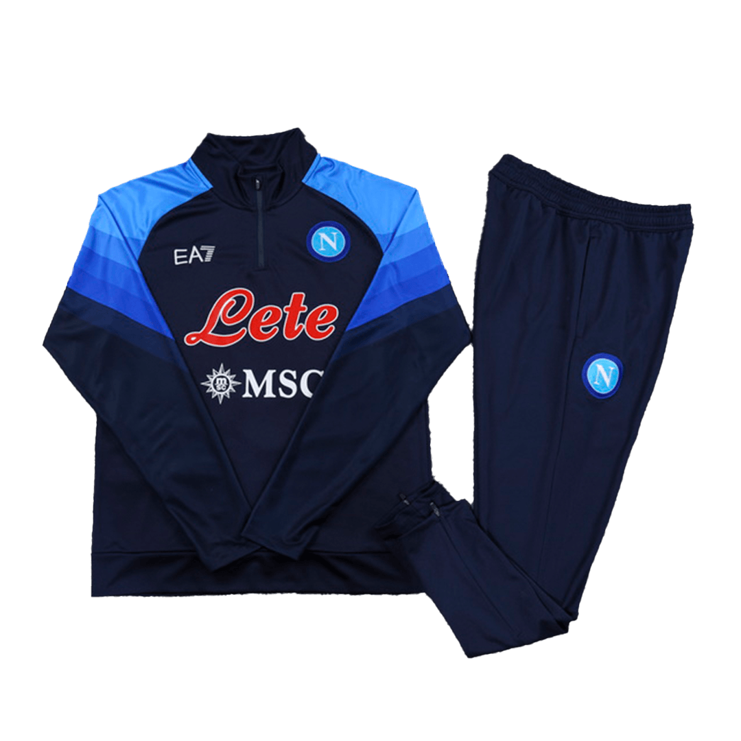 Napoli Zipper Sweatshirt Kit(Top+Pants) Navy Replica 2022/23