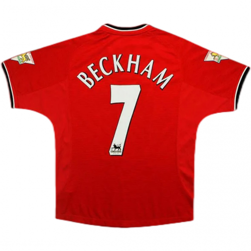 BECKHAM #7 Retro Manchester United Home Jersey 2000/02