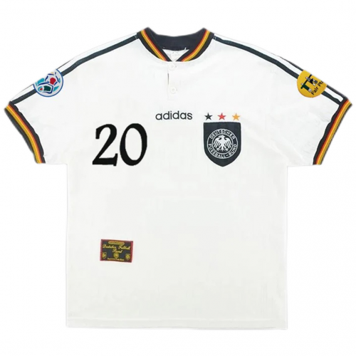 Germany BIERHOFF #20 Retro Jersey Home Euro Cup 1996