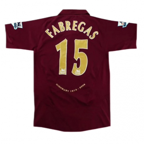 FABREGAS #15 Retro Arsenal Home Jersey 2005/06