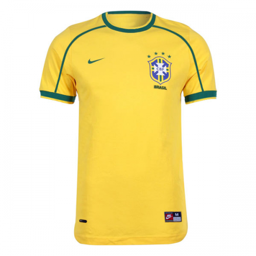 Brazil LEONARDO #18 Retro Jersey Home World Cup 1998