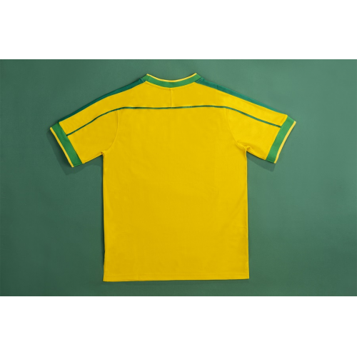 Brazil DENILSON #19 Retro Jersey Home World Cup 1998