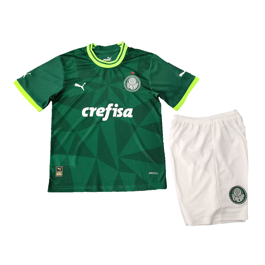 Kids SE Palmeiras Home Jersey Kit Replica 2023/24