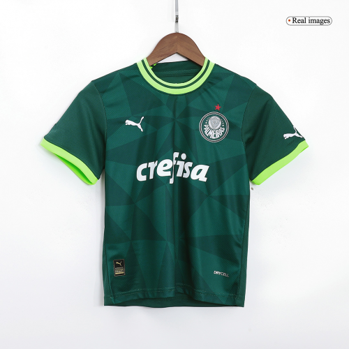 Kids SE Palmeiras Home Jersey Kit Replica 2023/24