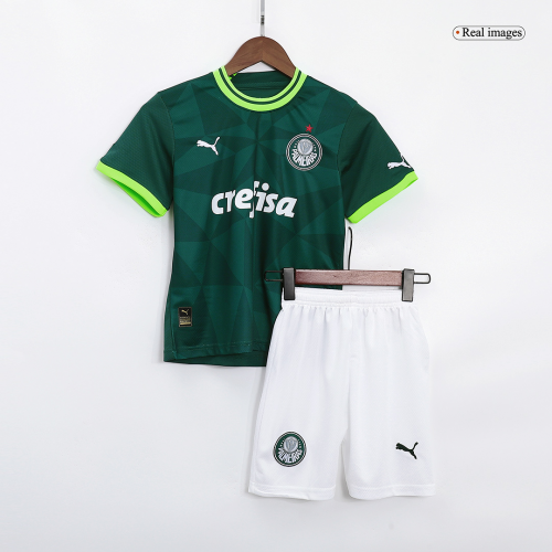 Kids SE Palmeiras Home Jersey Kit Replica 2023/24