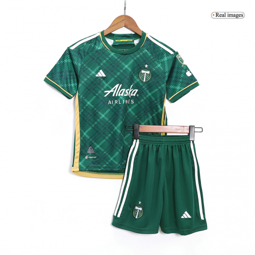 Kids Portland Timbers Home Jersey Kit Replica 2023