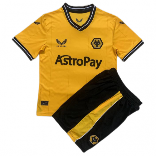 Kids Wolves Home Kit Jersey+Shorts 2023/24