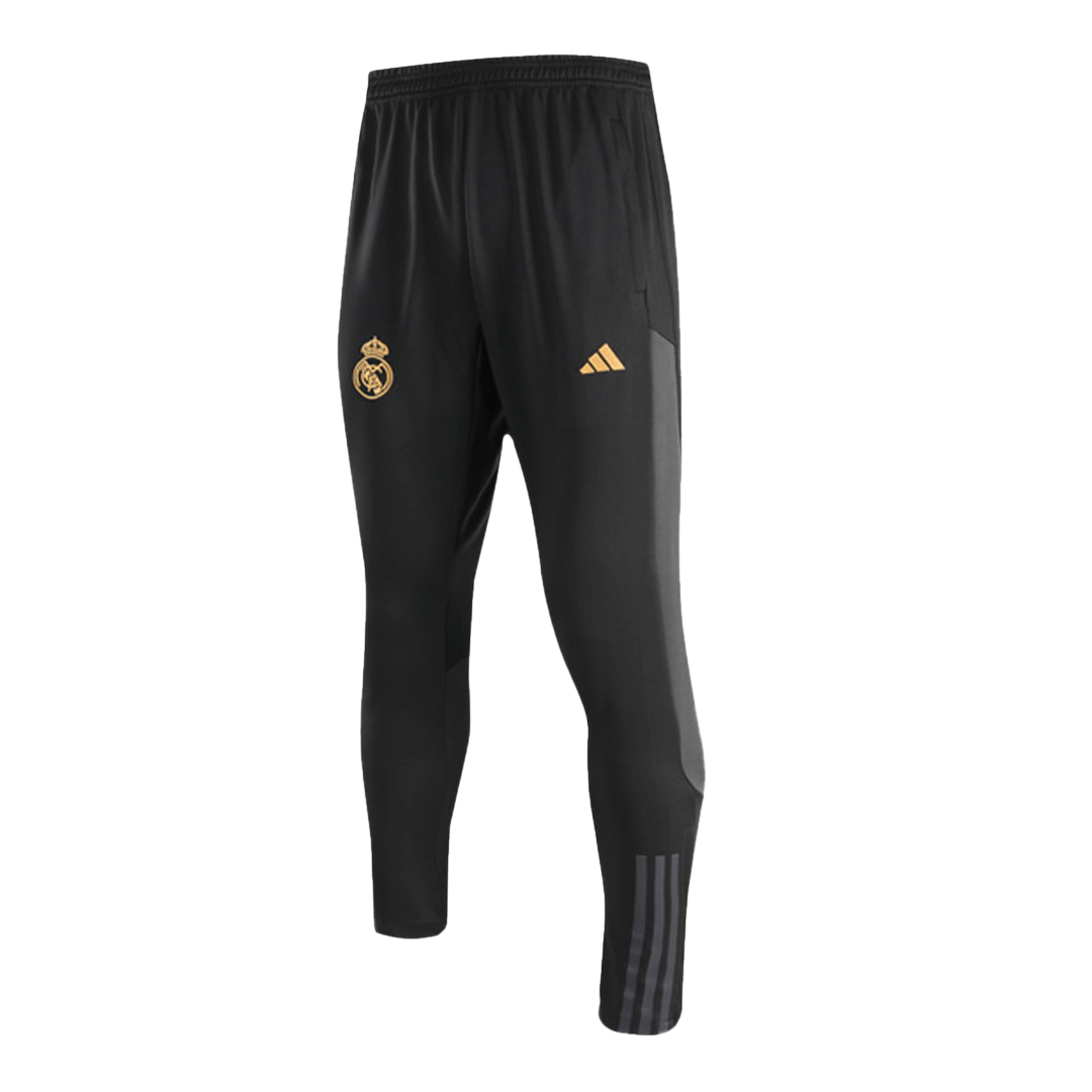 Real Madrid Zipper Sweatshirt Kit(Top+Pants) Black 2023/24