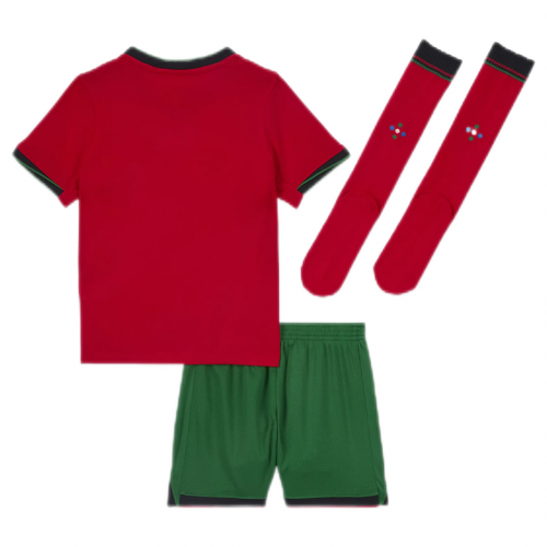 Kids Portugal Home Whole Kit Jersey+Shorts+Socks Euro 2024