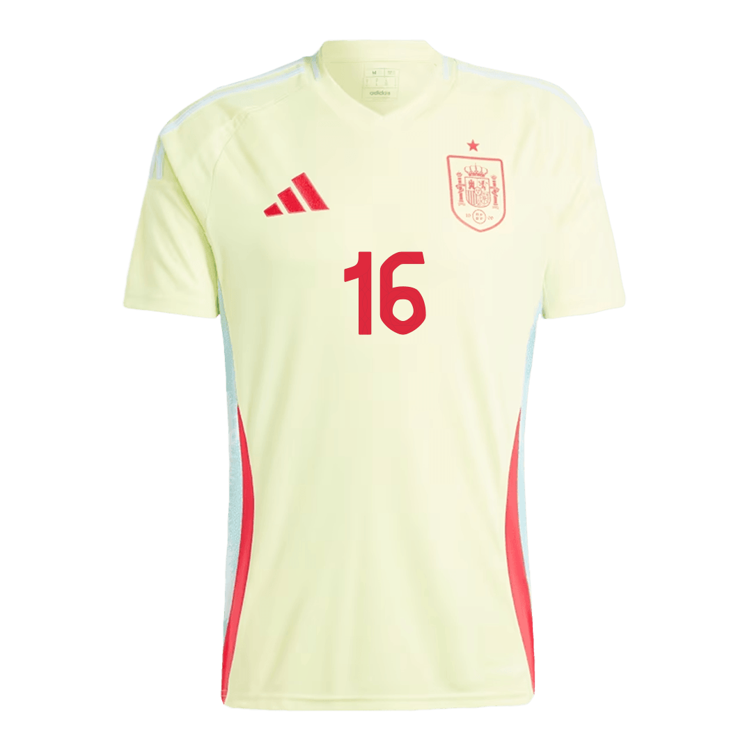 RODRIGO #16 Spain Away Jersey Euro 2024