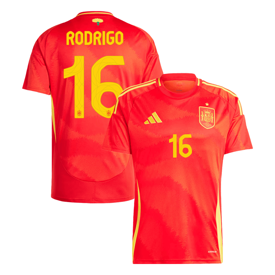 RODRIGO #16 Spain Home Jersey Euro 2024