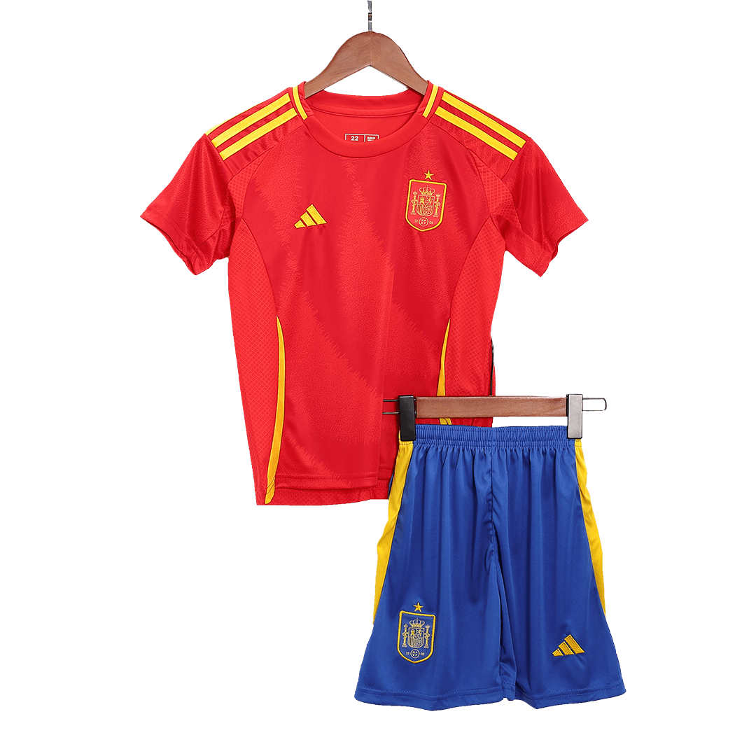 Kids Spain Home Full Jersey Kit Euro 2024