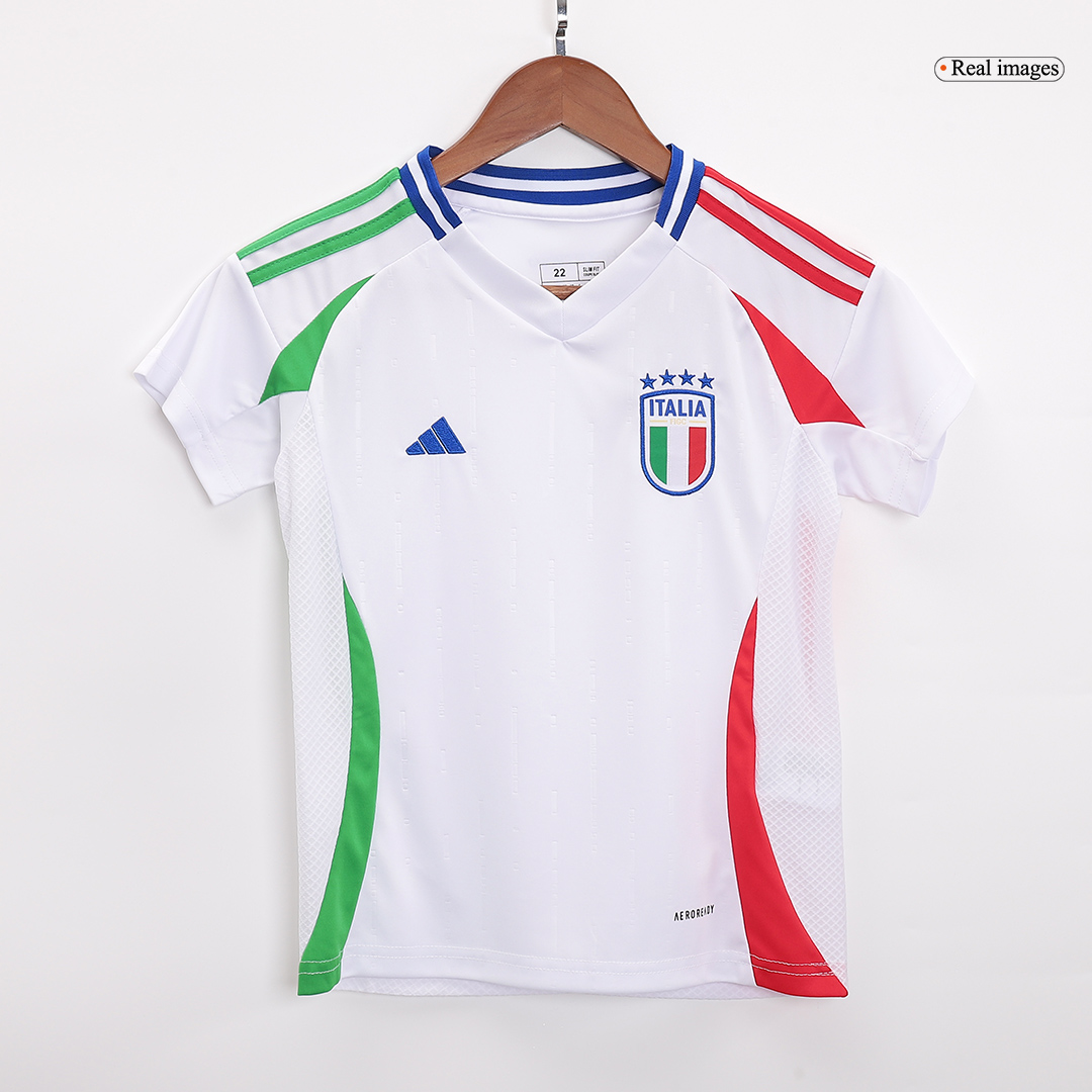 Kids Italy Away Full Jersey Kit Euro 2024