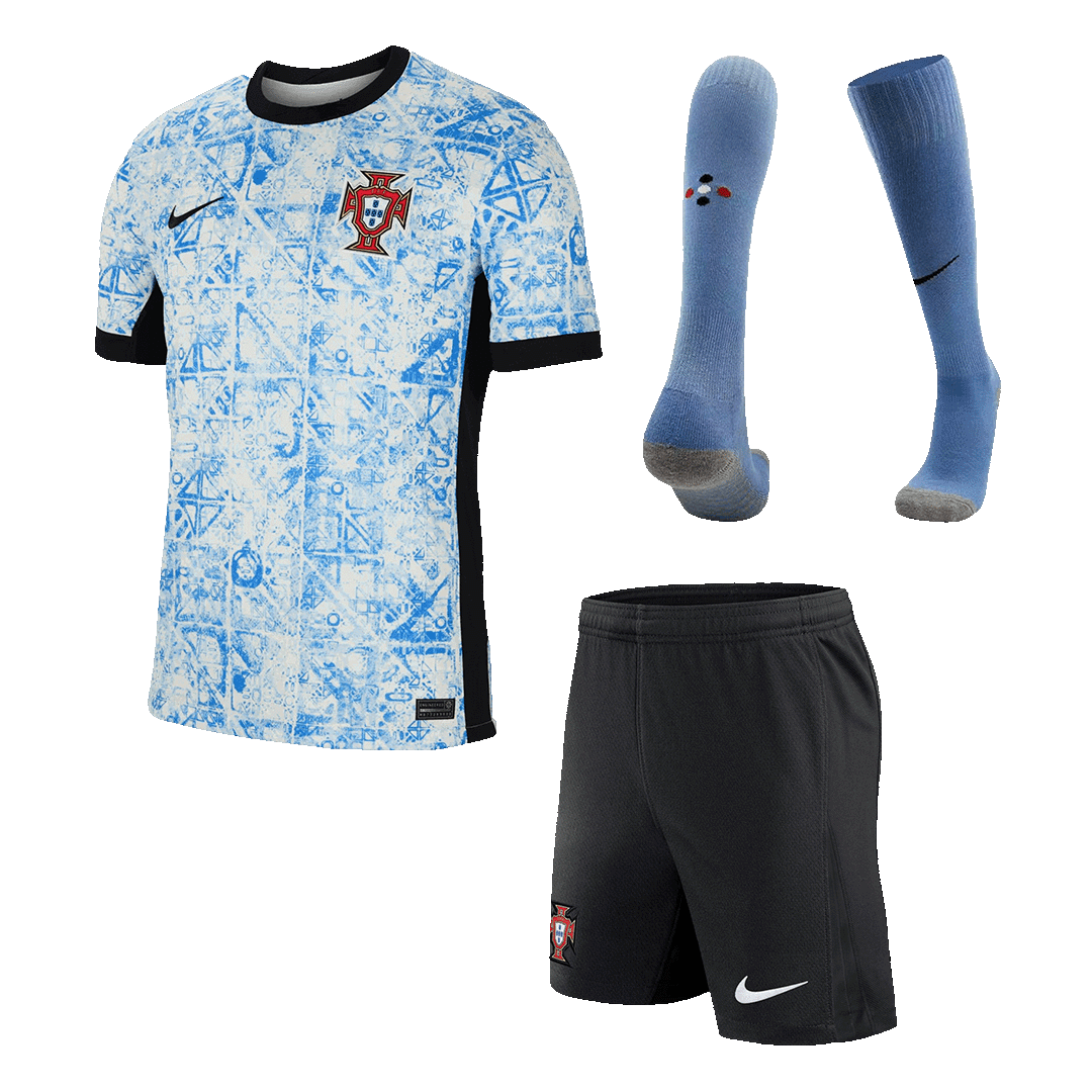 Portugal Away Whole Kit(Jersey+Shorts+Socks) Euro 2024