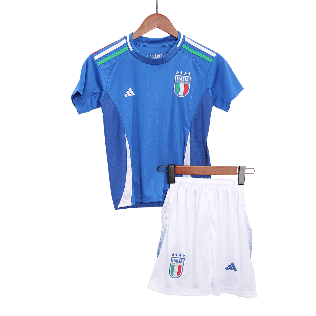 Kids Italy Home Full Jersey Kit Euro 2024