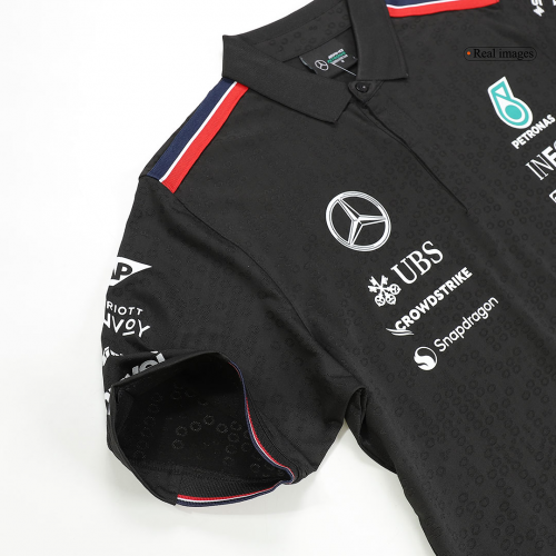 [Super Replica] Mercedes AMG Petronas F1 Team Polo - Black 2024