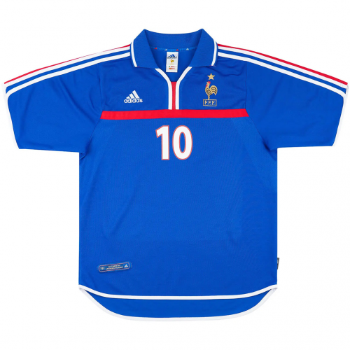 ZIDANE #10 France Retro Jersey Home Eurp Cup 2000