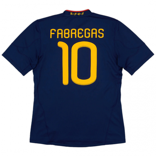 FABREGAS #10 Spain Retro Jersey Away World Cup Final 2010