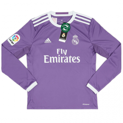 Retro Real Madrid Long Sleeve Away Jersey 2016/17