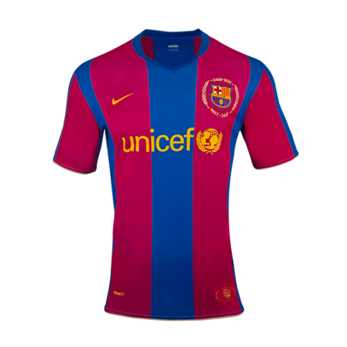 Zambrotta #11 Barcelona Retro Home Jersey 50-Years Anniversary 2007/08