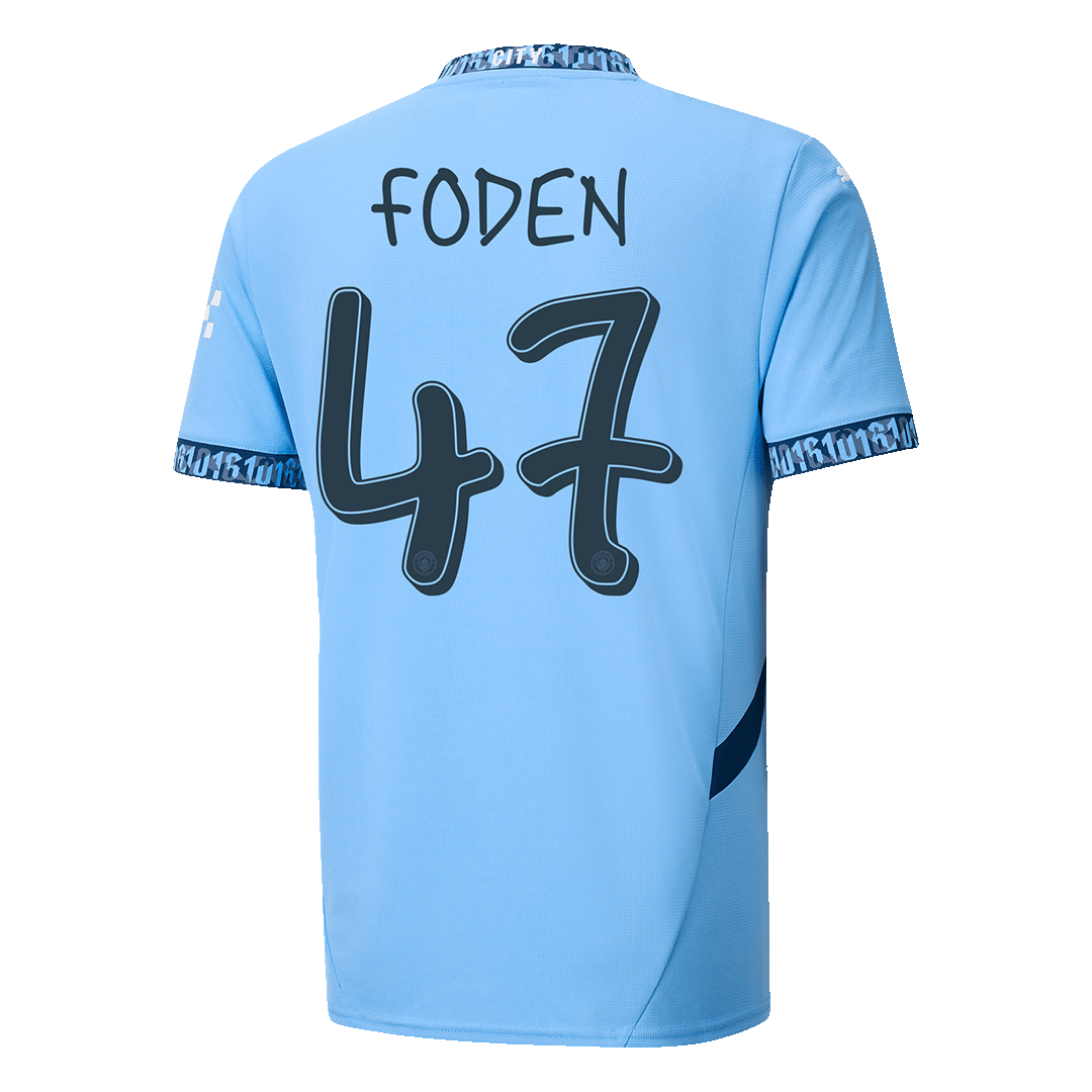 [Super Replica] FODEN #47 Manchester City Home Jersey 2024/25 - UCL Font