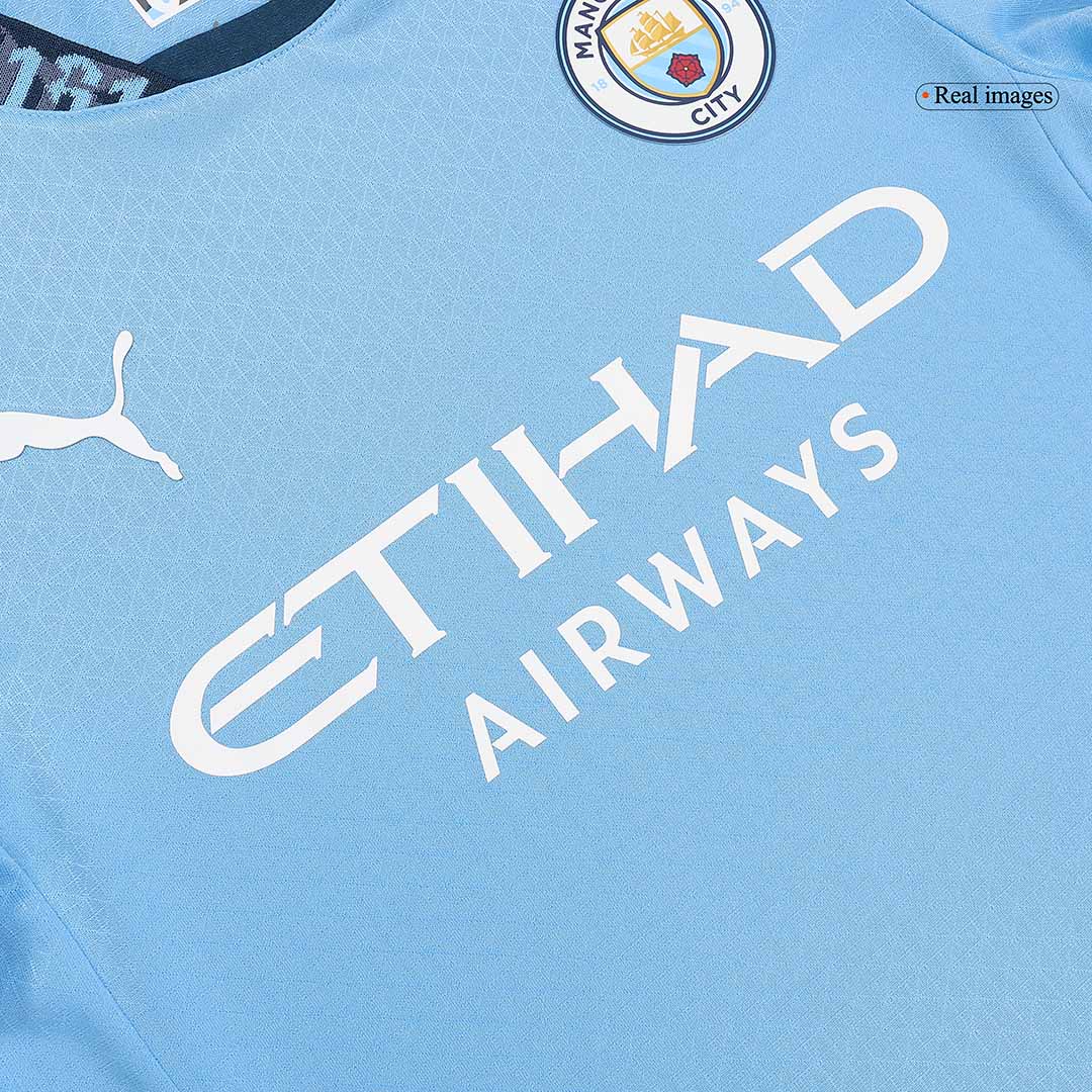 RODRIGO #16 Manchester City Home Match Jersey 2024/25 - UCL Font