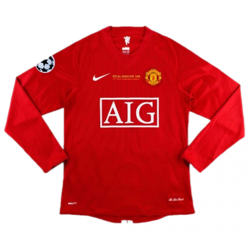 Manchester United Retro Long Sleeve Jersey UCL Final Home 2007/08