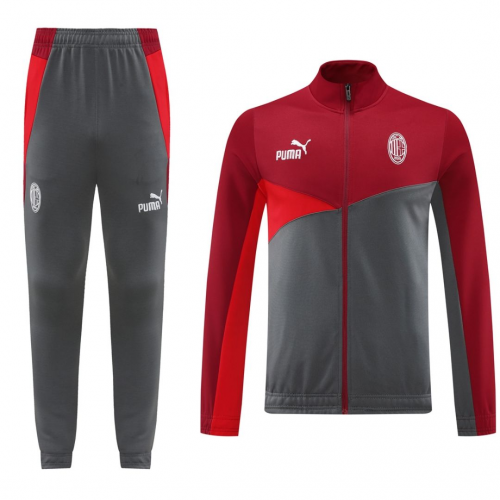 AC Milan Training Jacket Kit (Top+Pants) Red&Gray 2024/25