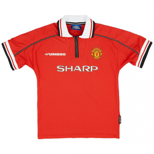 Beckham #7 Manchester United Retro Home Jersey 1999/00