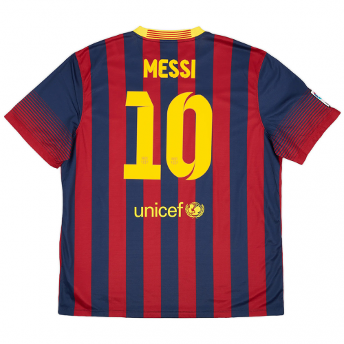 Messi #10 Retro Barcelona Home Jersey 2013/14