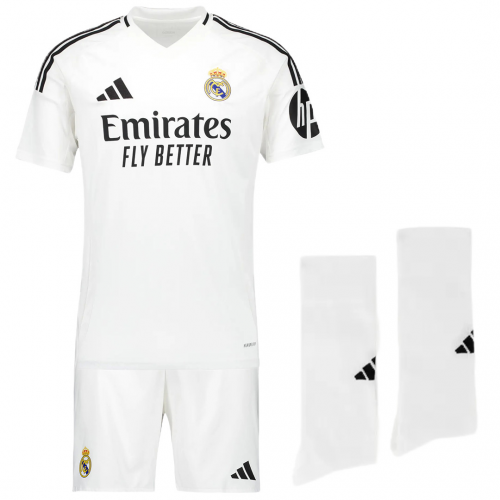 Kids Real Madrid Home Full Jersey Kit 2024/25