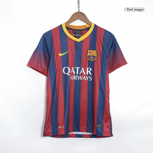 Messi #10 Retro Barcelona Home Jersey 2013/14