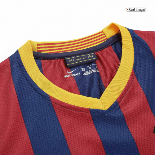 Messi #10 Retro Barcelona Home Jersey 2013/14