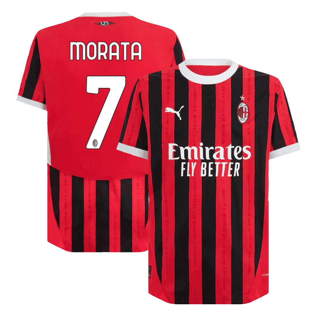 MORATA #7 AC Milan Home Jersey Player Version 2024/25