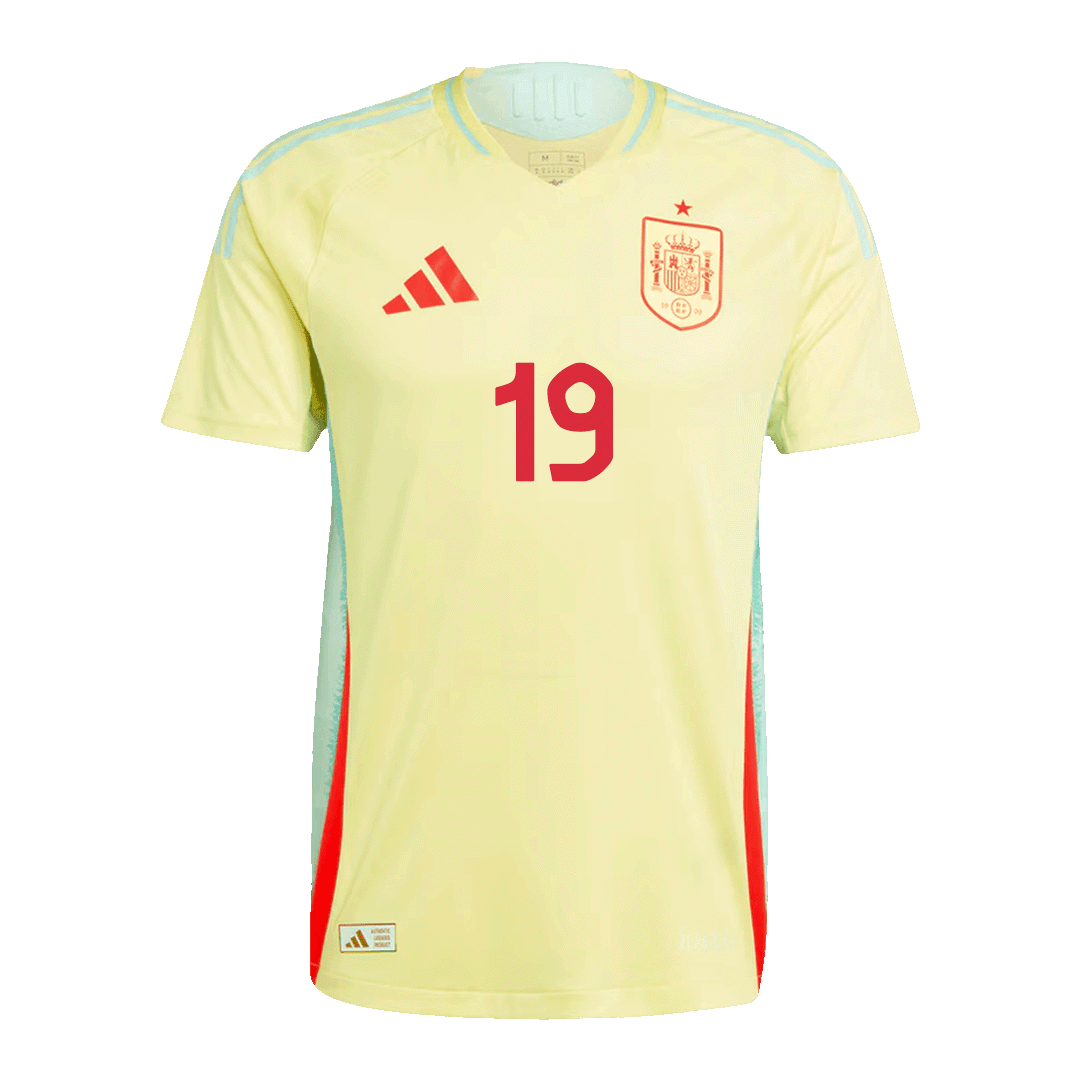 LAMINE YAMAL #19 Spain Away Jersey Player Version Euro 2024