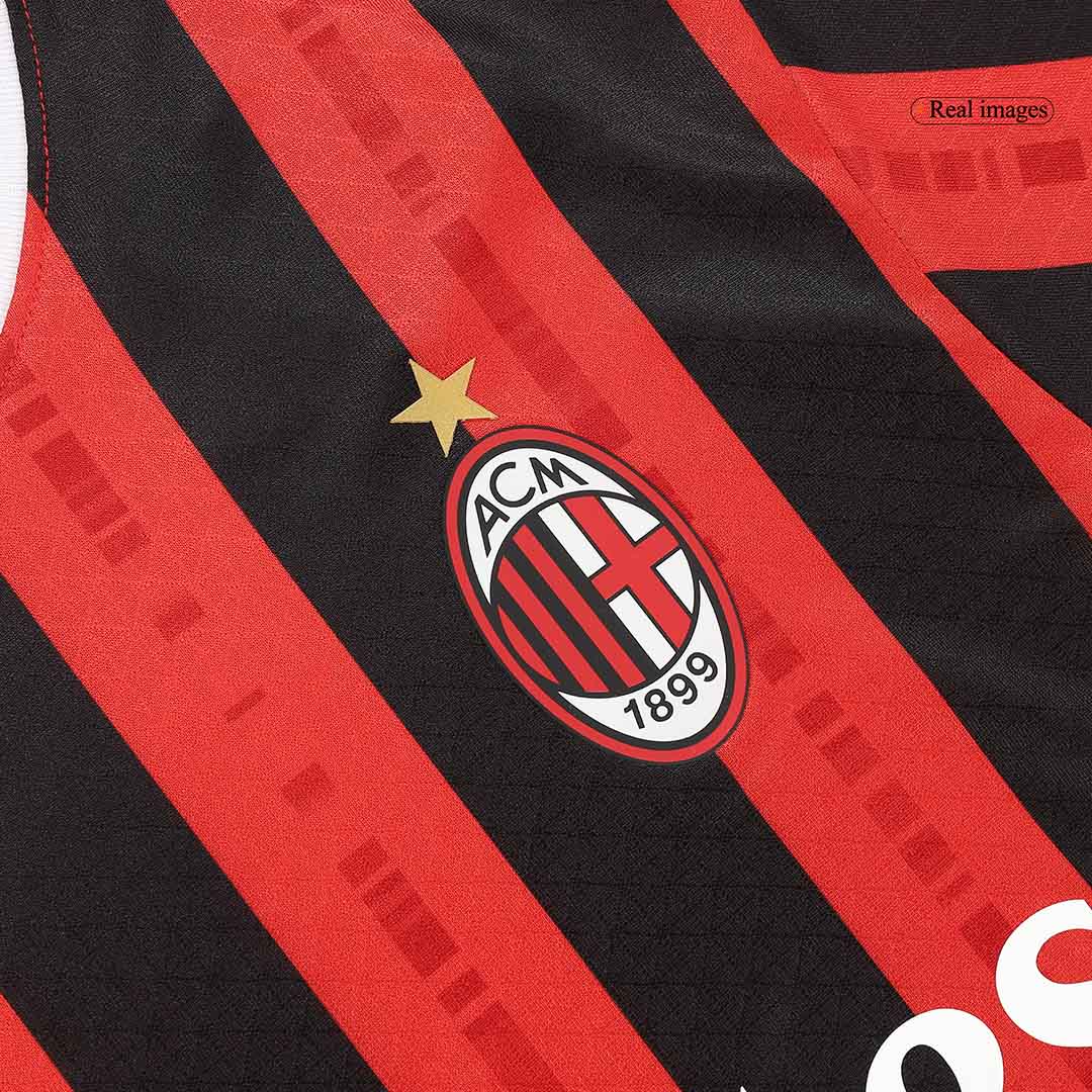 PULISIC #11 AC Milan Home Match Jersey 2024/25 - UCL Font