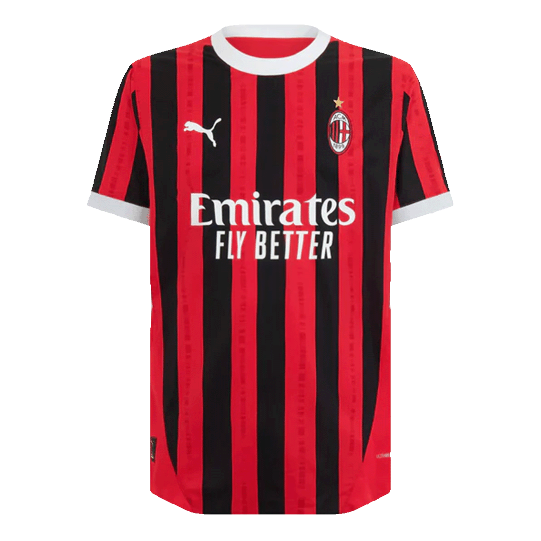 PULISIC #11 AC Milan Home Match Jersey 2024/25 - UCL Font