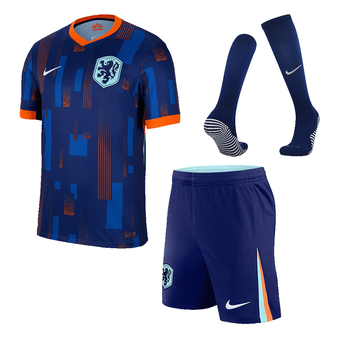 Netherlands Away Whole Kit(Jersey+Shorts+Socks) Euro 2024