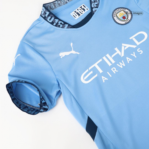 Kids Manchester City Home Jersey Kit 2024/25