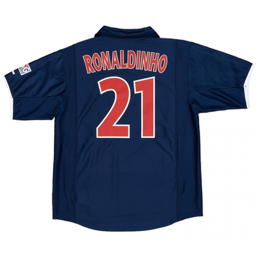 Ronaldinho #21 Retro PSG Home Jersey 2001/02