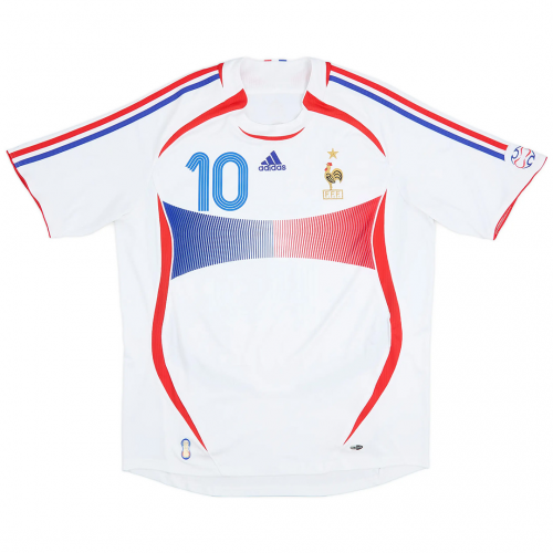 Zidane #10 France Retro Jersey Away World Cup 2006