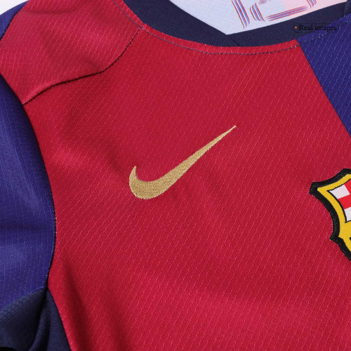 Kids Barcelona Home Spotify Logo Without Text Jersey Kit 2024/25