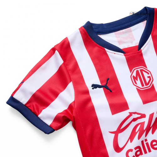 Kids Chivas Home Kit(Jersey+Shorts) 2024/25